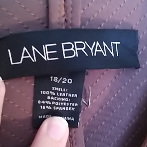 LaneBryant brown leather jacket 18/20 - Picture 2 of 7